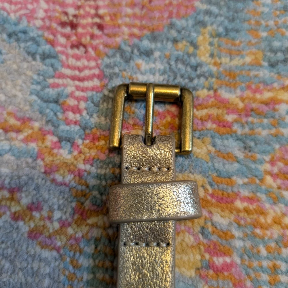 Vintage Gold Sparkle Glitter Skinny Belt